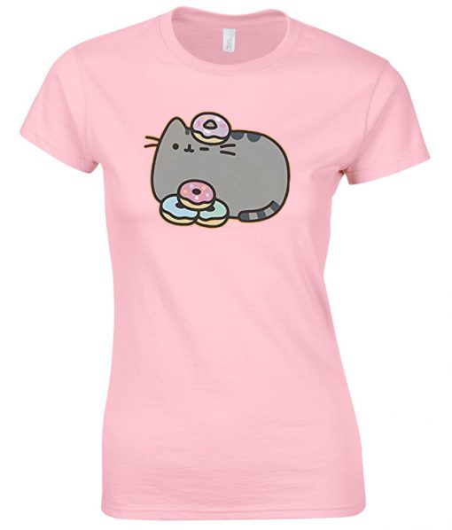 Pusheen Cat With Donuts T-Shirt