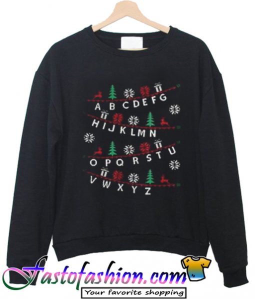 Alphabet Ugly Christmas Sweatshirt