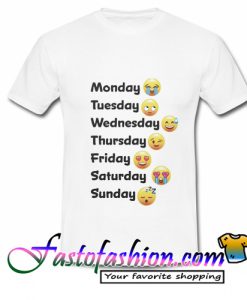Emoji Days Of The Week T Shirt