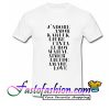 Factory Love Collector T Shirt