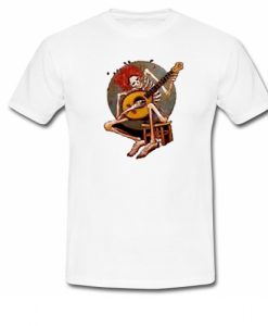 Skeleton Rockin guitar T shirt