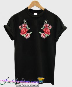 black floral tshirt
