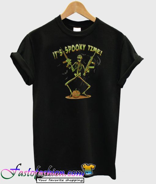 it's spooky time skeleton tshirt