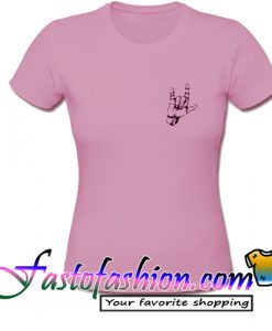 metal hand pink T Shirt from