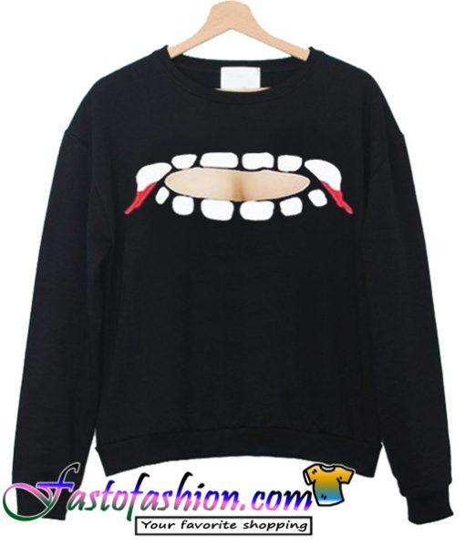 vampire-teeth-sweatshirt