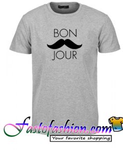 Bonjour Moustache T Shirt