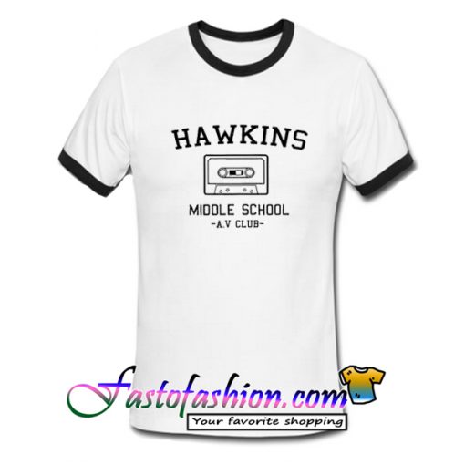 Hawkins Middle School Ringer T Shirt