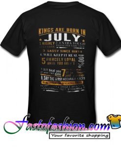 Kings Are Born In July T Shirt