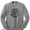 Sorry I’m Late Sweatshirt