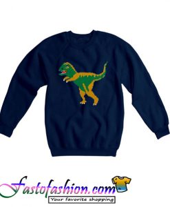 t-rex blue sweatshirt