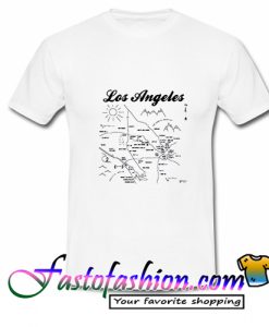 Los Angeles map T Shirt