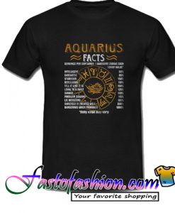 Aquarius Facts Birthday T Shirt