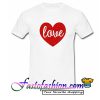 Love Sparkly Red Heart T Shirt