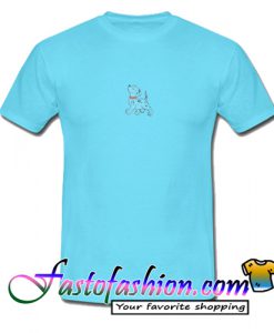 Blue Dog Print T Shirt