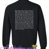 Frank Ocean Be Yourself Lyrics Sweatshirt back