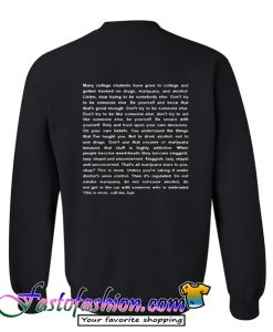 Frank Ocean Be Yourself Lyrics Sweatshirt back