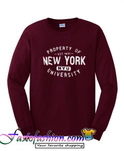 Property Of New York University Sweatshirt
