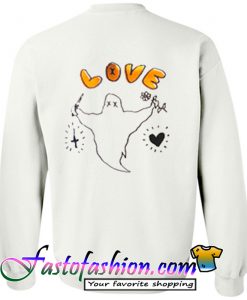 Love Ghost flower Back Sweatshirt
