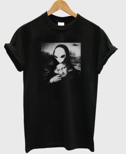 Alien Mona Lisa T shirt