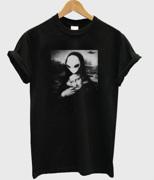 Alien Mona Lisa T shirt