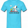 I Love To Read Snoopy T shirt