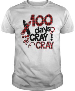 100 days cray cray plaid shirt