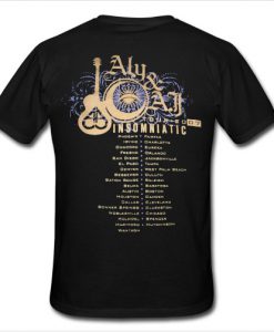 Aly & AJ tour Insomniatic 2007 T Shirt Back SU