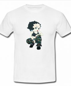Betty Boop Soldier camo T-shirt SU
