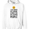 I just wanna get drunk and make fun of stupid people Hoodie SU