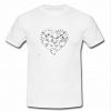 Nice Crochet heart chart T Shirt SU