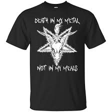 Satan Death in my Metal not in my Meals T-shirt SU