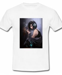Anime Girl Smoking T-Shirt SU