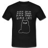 Black Shirt Jeans Shoes Cats T Shirt SU