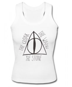 Deathly hallows and Harry potter hogwarts The Cloak The Wand The Stone Tank Top SU