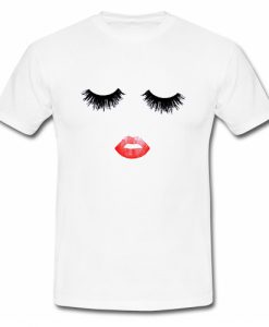 Eyes Mascara & Lipstick T Shirt SU