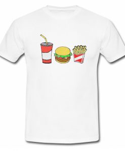 Fast Food Fries Burger and Drink T Shirt SU