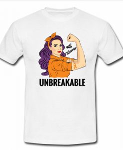 Multiple Sclerosis Awareness Ms Warrior Unbreakable T-Shirt SU
