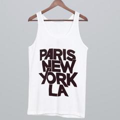 Paris New York LA Tank top