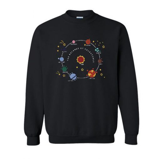 Planets Solar System And Star Sweatshirt SU