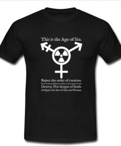 Trans Radiation (Alternate) - Age of Sin - Papal Text -White T-Shirt SU