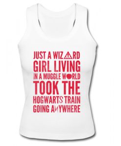Just a Wizard Girl Living in a Muggle World Tank Top SU