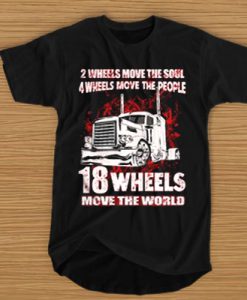 2 WHEELS MOVE THE SOUL 4 WHEELS MOVE THE PEOPLE T-SHIRT