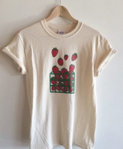 Strawberry Screen Print Garden T-Shirt