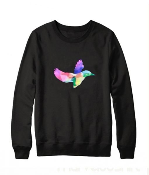 Amazingphil Geometric Rainbow Hummingbird Sweatshirt