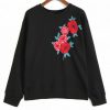 Black Floral Sweatshirt