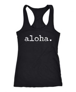 Aloha Black Tank Top