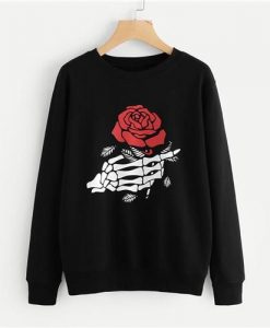 Black Floral sweatshirt
