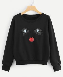 Facing Patched Front Sweatshirt