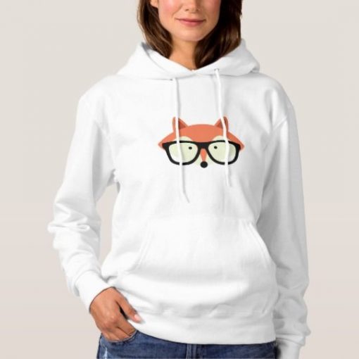 Hipster Red Fox Hoodie'