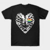 Rainbow Heart Ribcage TShirt